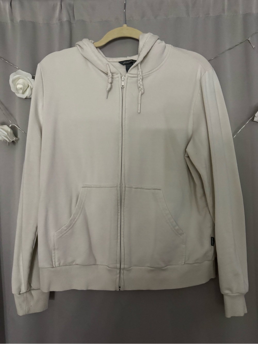 Eddie Bauer Cream Full-Zip Hoodie
